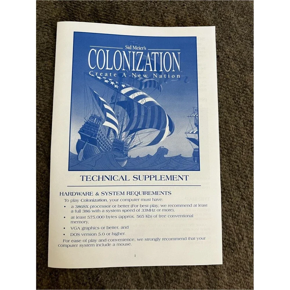 Sid Meier's Colonization (1994) PC Big Box - 100% Complete